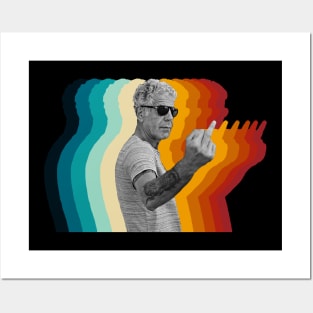 Anthony Bourdain Retro Fade Posters and Art